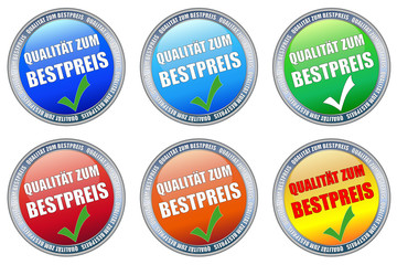 Button-Set, Qualität zum Bestpreis