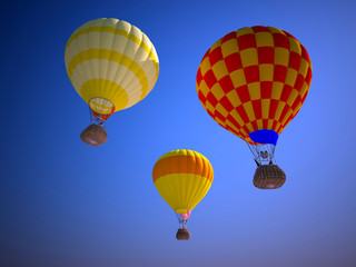 Balloons at sunset