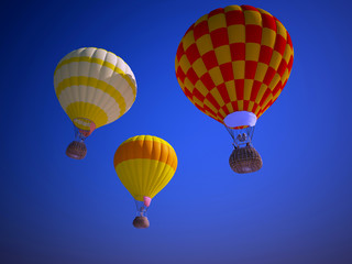 Fototapeta premium Balloons at sunset