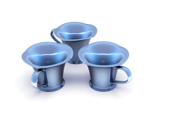 nacre cups isolted 3d model
