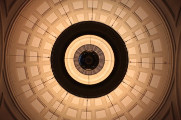 Dome of the lobby, France Station, Barcelona, Spain