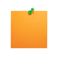 mémo orange punaise translucide verte