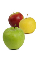 group of apples isolated