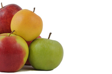 group of apples isolated