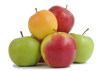 group of apples isolated