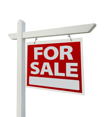 For Sale Real Estate Sign Isolated - Right