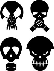 skulls with masks