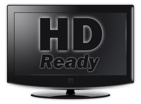 Flatscreen TV with "HD Ready" wording on screen