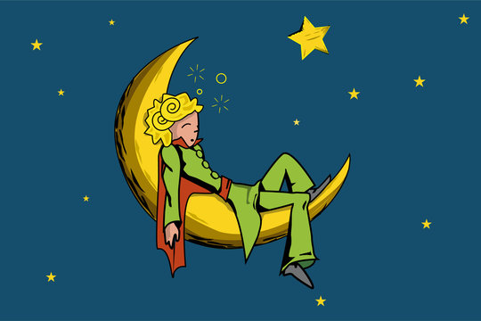 petit prince r&ecirc;ve lune &eacute;toile