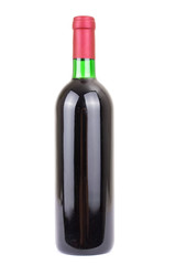 wine bottle isolated on a white background