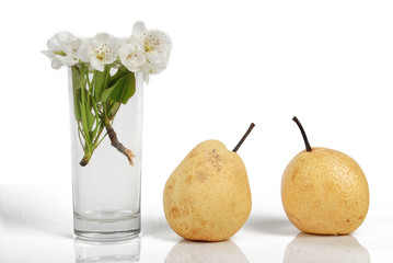 pear and flower