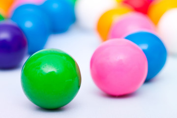 Colorful gum balls