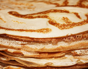 pancakes pile closeup