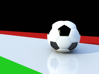Fototapeta premium Pallone calcio bandiera italiana