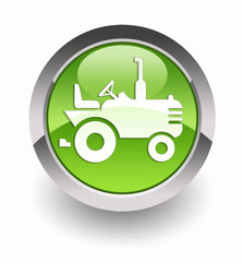 ''Tractor'' glossy icon