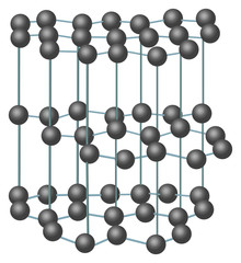 carbon crystal structure illustration