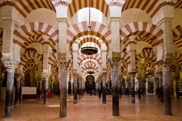 interior of Mosque-Cathedral, Cordoba, Andalusia, Spain