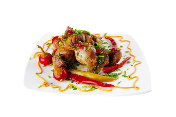 meat and hot peppers