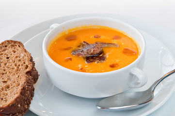 pumpkin soup with foie gras