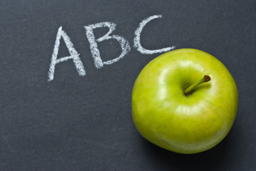 Idea with apple for school