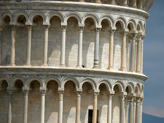 Fototapeta na wymiar Leaning Tower of Pisa - one of icons of refined architecture