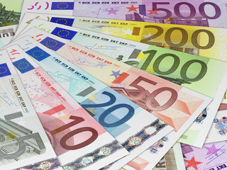viele Euroscheine