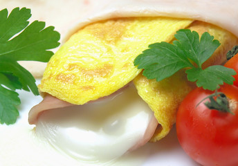 Omelette al prosciutto