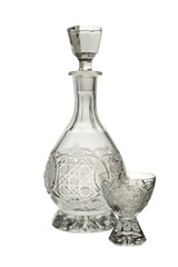 Crystal Glass and Bottle