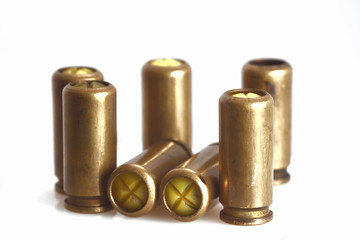 gas bullets on the white background