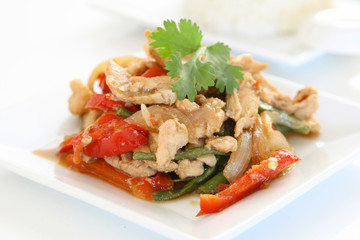 Thai Food - Kra Prow Chicken - obrazy, fototapety, plakaty