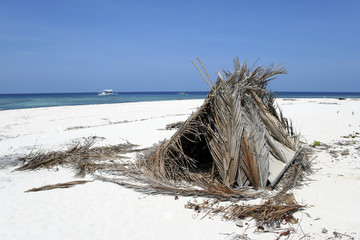 desert island beach shelter