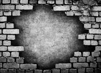 Fototapety  large hole in wall