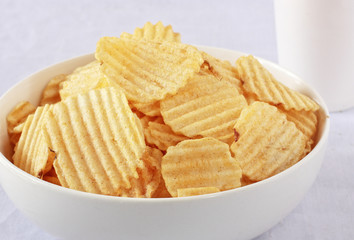 a bowl of potatoe chips 2