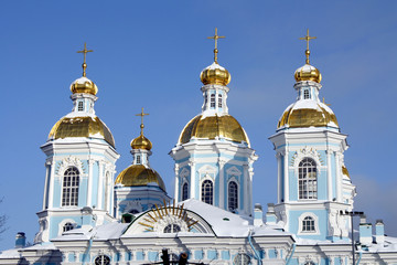 Fototapeta na wymiar Saint Petersburg orthodox cathedral