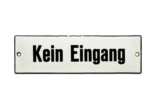 Sicherheitsschild 'Kein Eingang' - Aus Strapazierfähigem Vinyl, Als Aufkleber