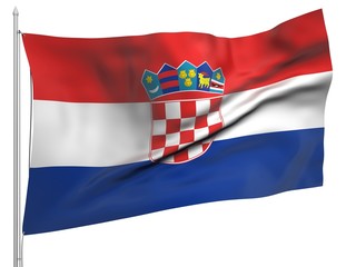 Flying Flag of Croatia - All Countries