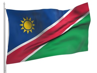 Flying Flag of Namibia - All Countries