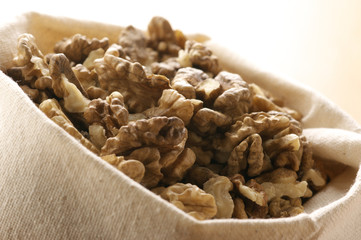Walnuts in bag