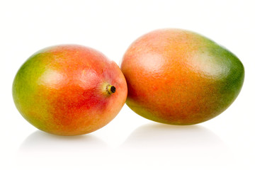 Ripe mango fruits isolated