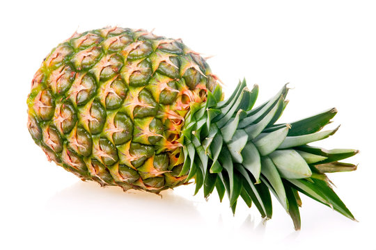 Ripe pineapple isolated