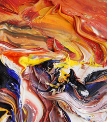 close-up view of an oil painting 06