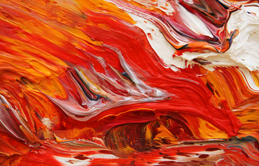 close-up view of an oil painting 05