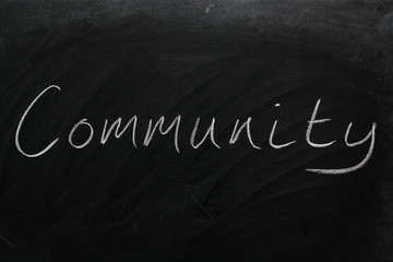 Blackboard concept for the word Community
