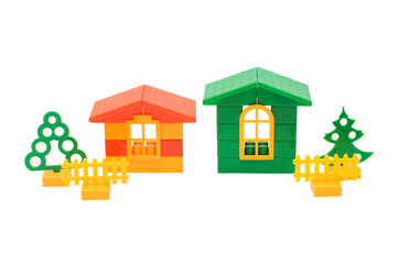 toy house isolated on white background