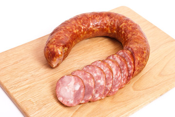 Smoked sausage slices