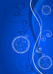 Christmas background with decorative balls