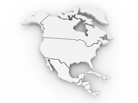 Map of northern america