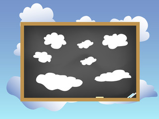 blackboard on the sky