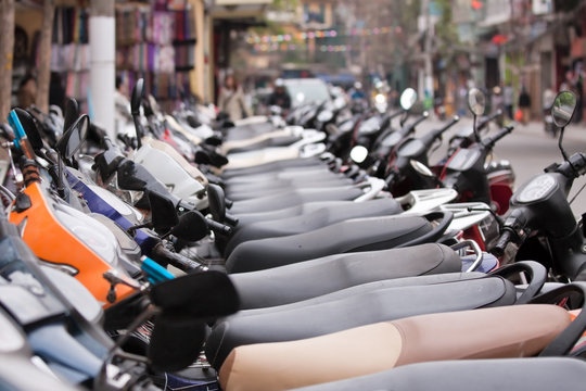 Hanoi Vietnam  Hauptstadt der Motorräder