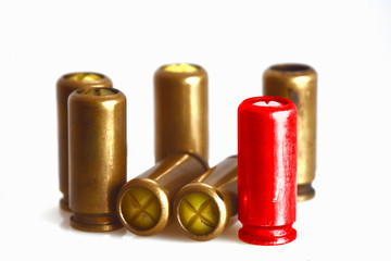 bullets on the white background